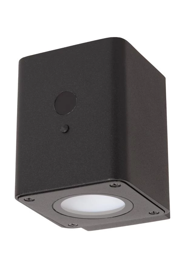 Lucide RAMIN - Applique murale- Énergie Solaire - LED Dim. - 1x1W 2850K/3150K - IP54 - Détecteur Jour/Nuit - Noir - éteint